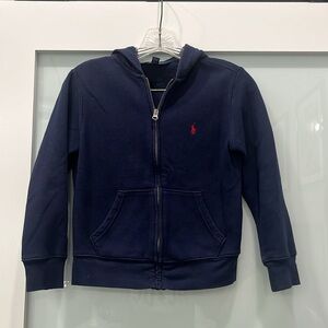 Polo Ralph Lauren Navy Blue Zip Up, Size 8